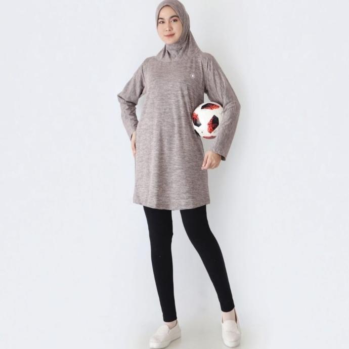 Tunik Sport Lengan Panjang Hijab Wanita Baju Olahraga Senam Muslimah