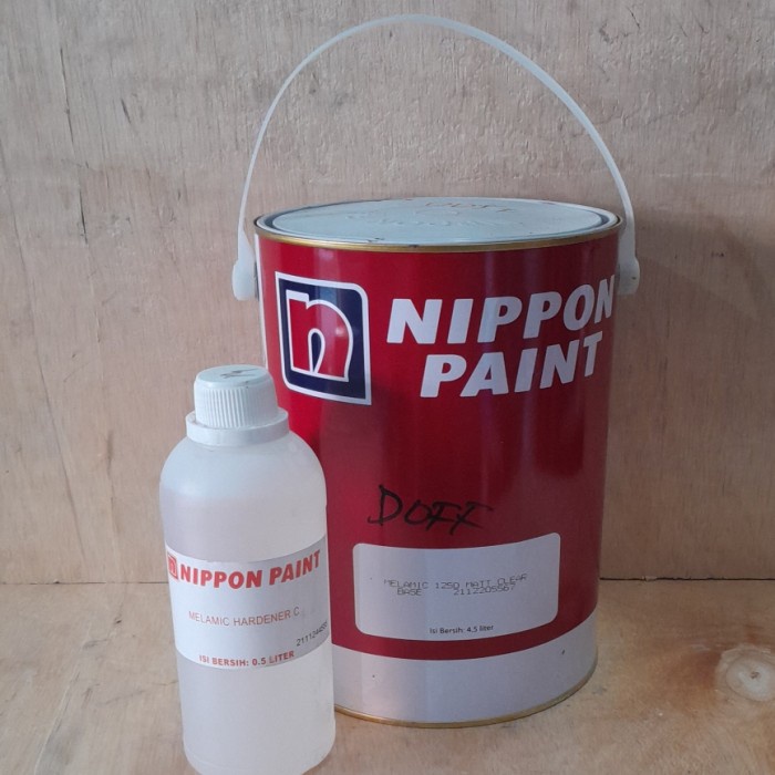 Melamic Nippon Paint 4.5ltr Set Sanding Sealer Gloss Doff Vernis Kayu -Megah CT