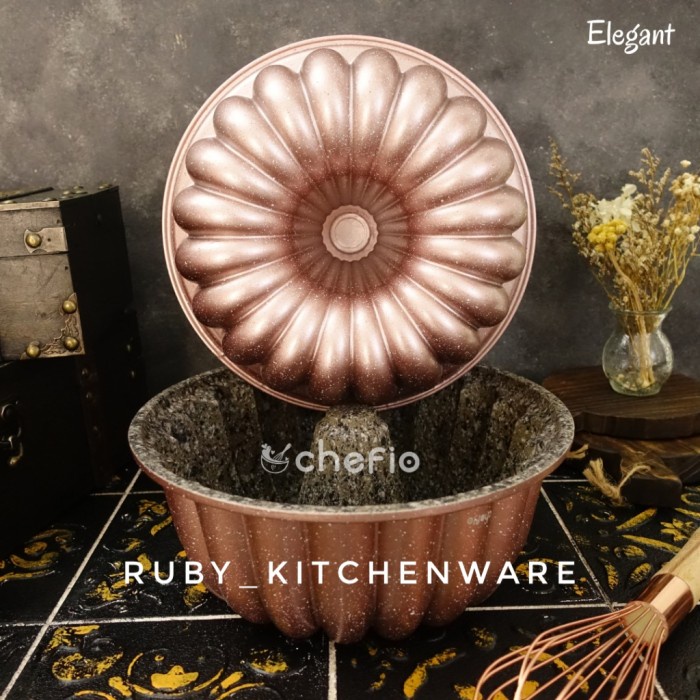 

✅Original Chefio Loyang Elegant Pan / Nordic Style / Bundt Pan /Tulban Berkualitas