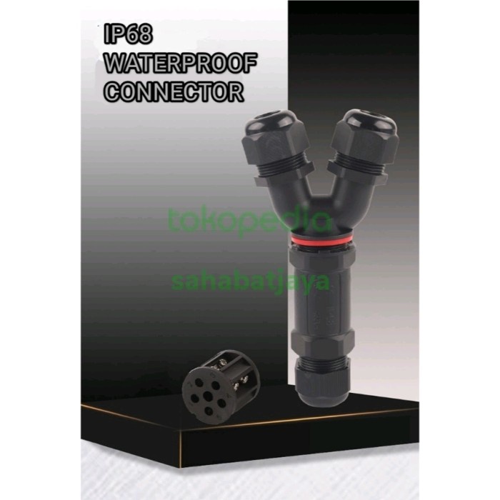 Murah Sambungan Kabel Y Ip68 Waterproof Connector Konektor Kabel Tahan Air