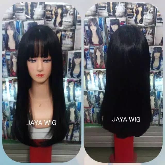 Rambut Palsu Wanita Panjang Poni Tipis / Wig Lurus Panjang / Lace Wig