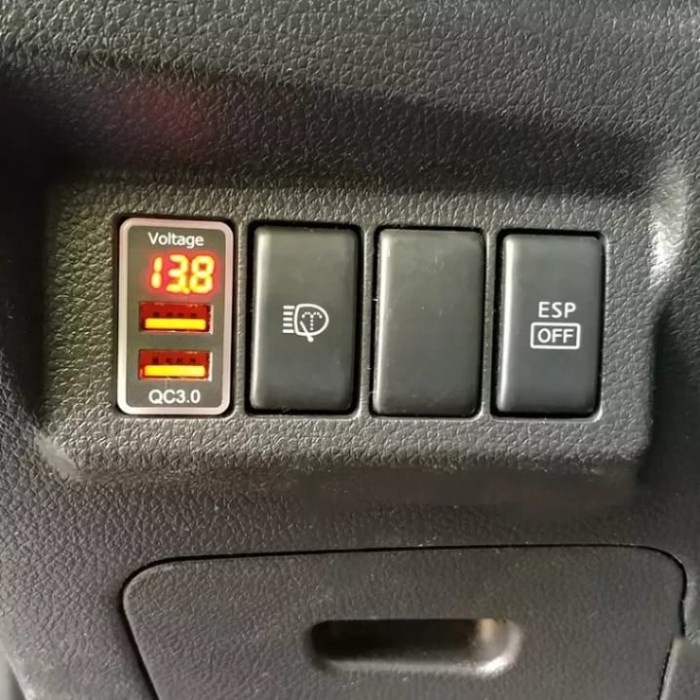Promo Sga Dual Usb Quick Fast Charger Qc 3.0 With Voltmeter Mobil Nissan