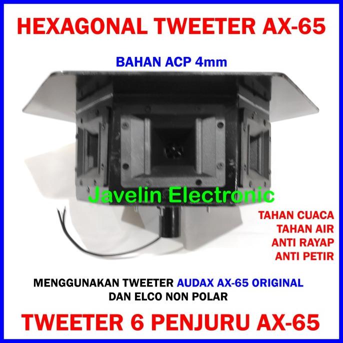 Hexagonal AX 65 Tweeter Panggil 6 Sisi 6 Penjuru Audax HEX AX65 Walet