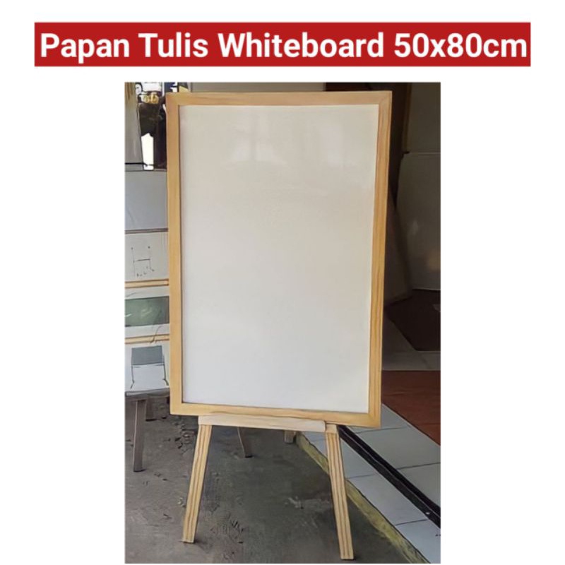 

H Bangett !! Papan Tulis Whiteboard 50X80Cm + Standing