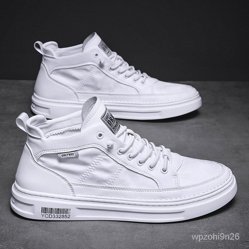 Sepatu Kanvas Pria, Sepatu Trendi, Sepatu High-Top, Serbaguna, Sepatu Kanvas Pria, Trendi