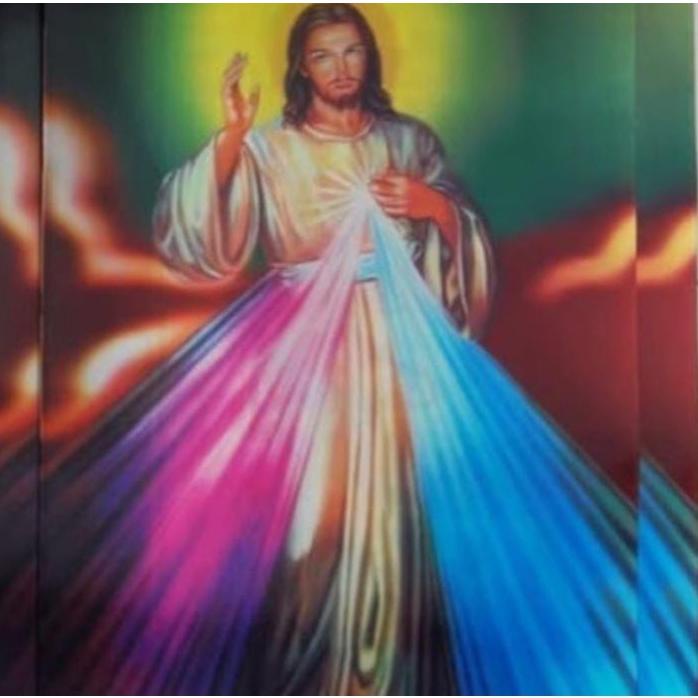 11.11 Gambar 3D Kristen Katolik Rohani Yesus Maria Perjamuan Baru