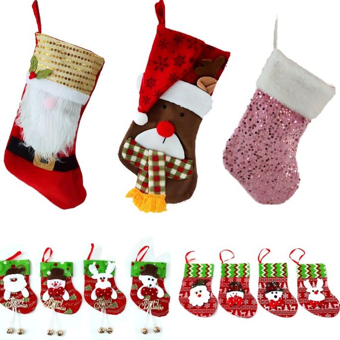 

Kaos Kaki Santa Gliter Christmas Eve Socks Hiasan Kado Natal Murah Original