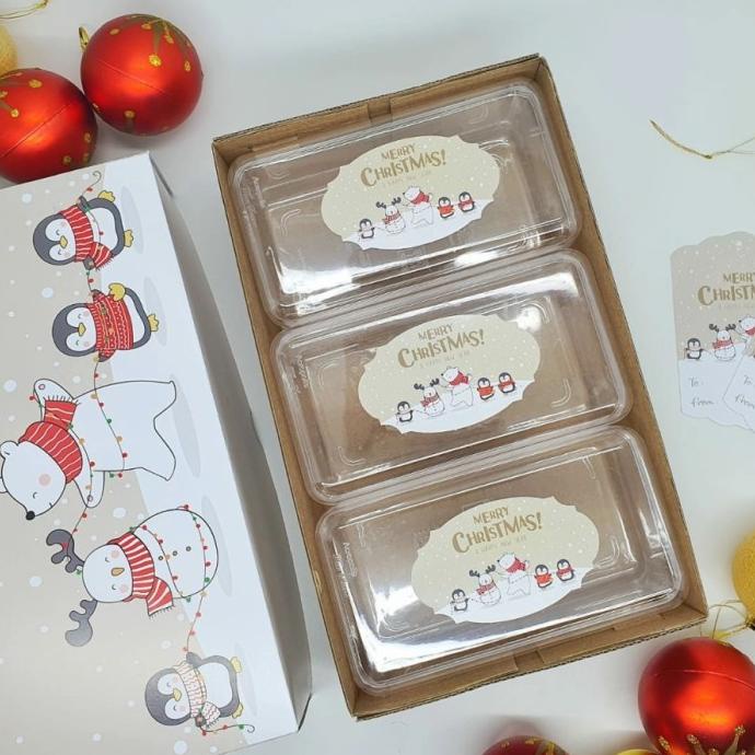 

Best Seller Stiker Toples Lonjong Natal Sticker Polar Bear Merry Christmas Elips Limited Edition