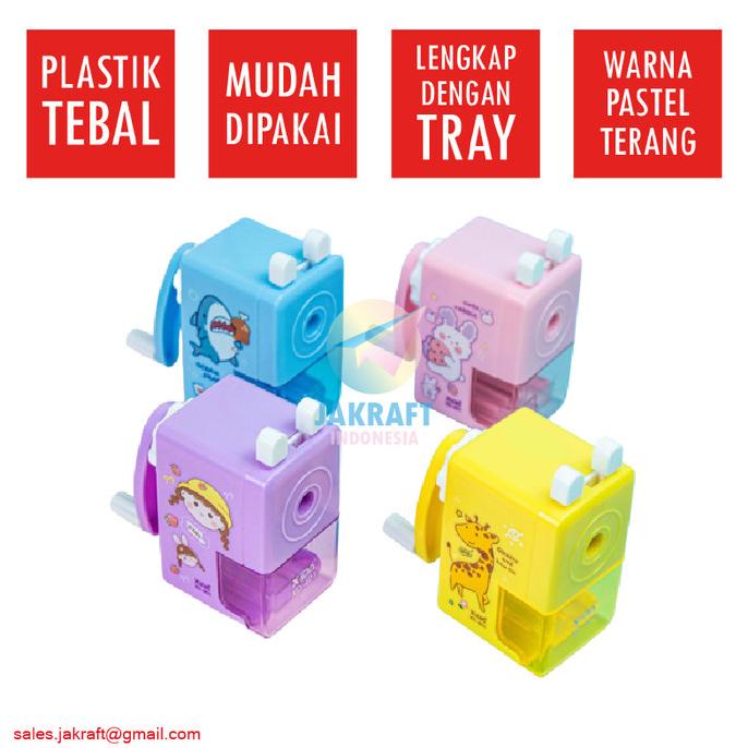

Serutan Rautan Putar Pensil Meja Anak Squeezy Sharpener Xd-401 Warna Kode 1467
