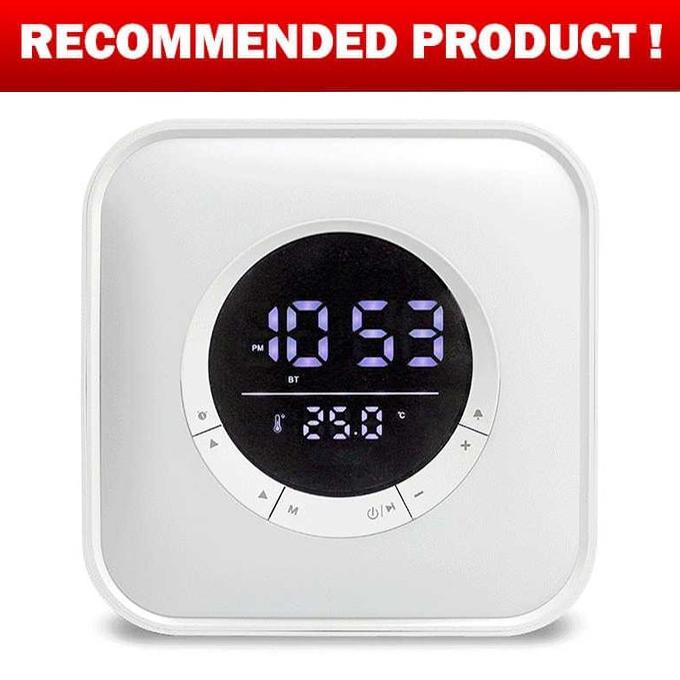Speaker Mini Bluetooth + Radio FM + Jam Meja + Jam Weker Digital