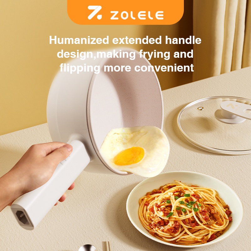 Zolele Panci Listrik Serbaguna Anti-Lengket Nano Electric Cooker 1.5L 700W Multi Cooker With Steamer