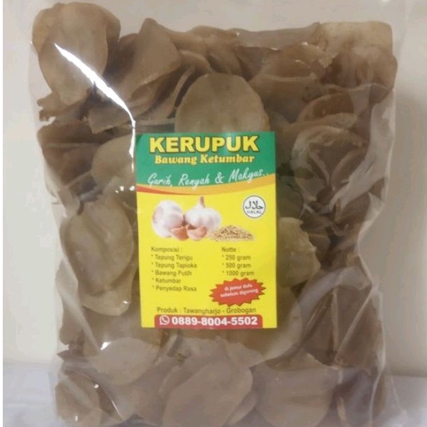 

Kerupuk Bawang Mentah 1Kg Ukuran Kecil
