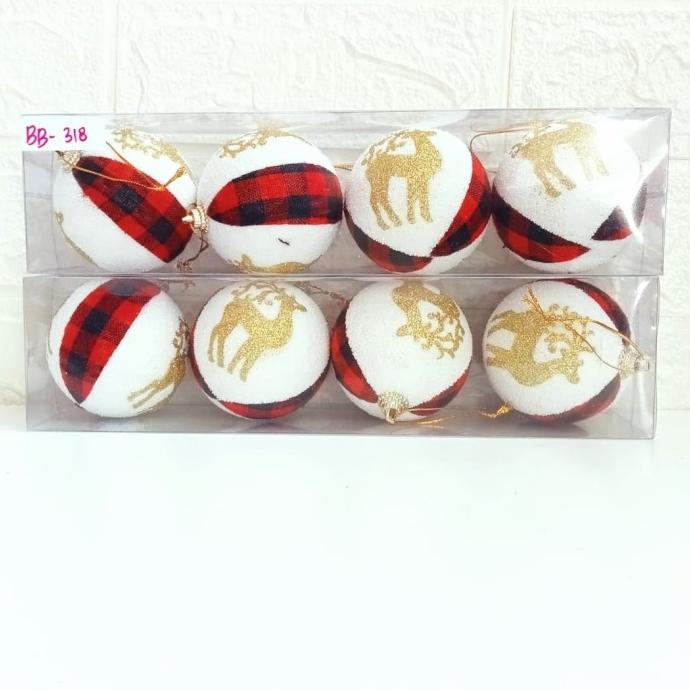 

Bola Natal Motif Rusa 7 Cm Isi 4 Dekorasi Pohon Natal Murah Hiasan Pengiriman Cepat