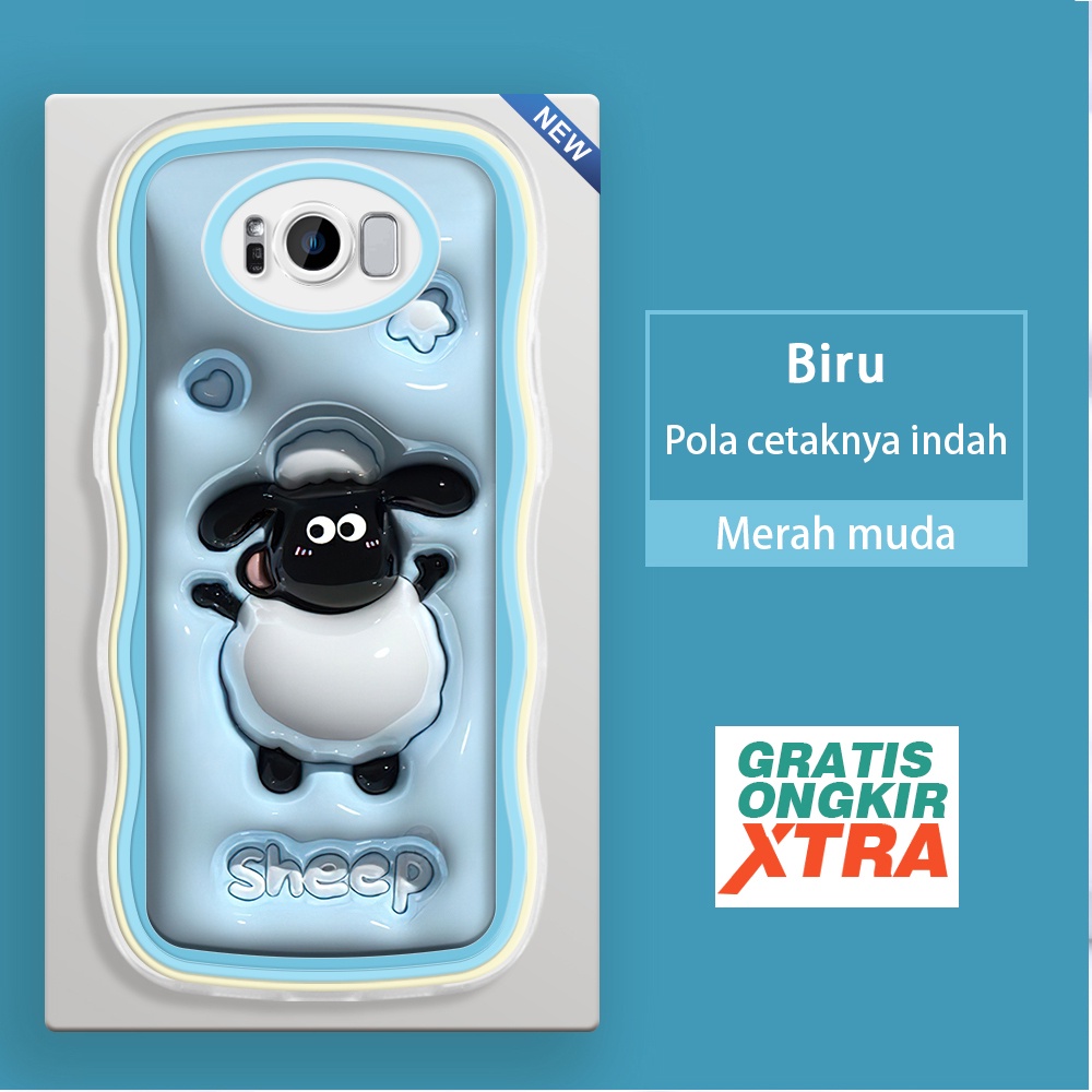 jinsouwe Samsung S8 S9 S10 Plus S20 Ultra FE S21 S22 5G  Casing Ponsel  Pola Shaun the Sheep 3D  war