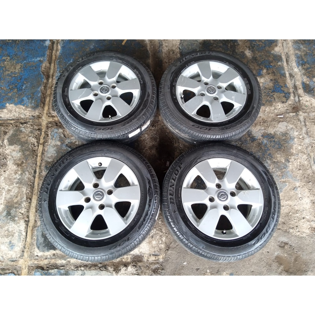 velg pelek bekas mobil livina ring 15 lubang baut 4x114 plus ban seken