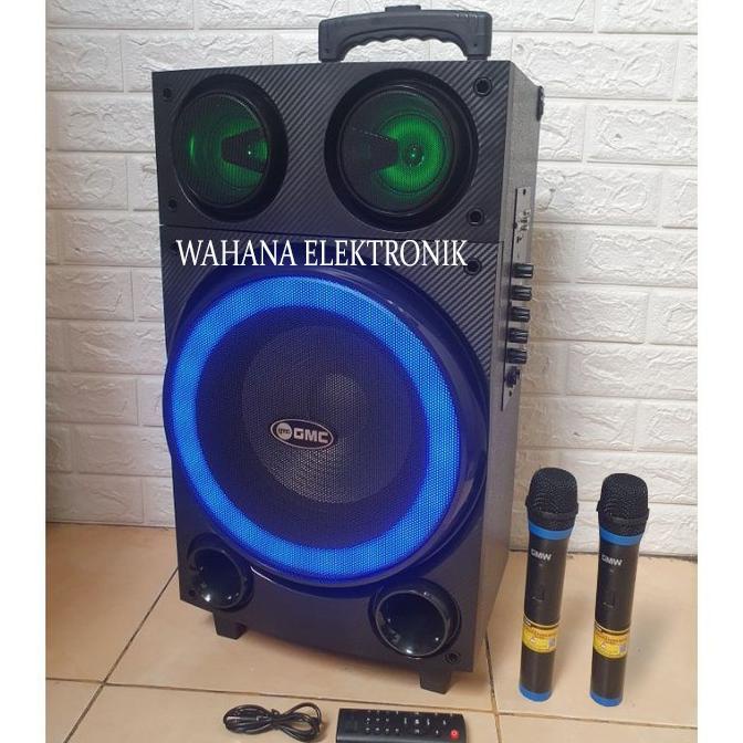 Speaker Karaoke Bluetooth Portable Besar GMC 897 L + Bonus Mic