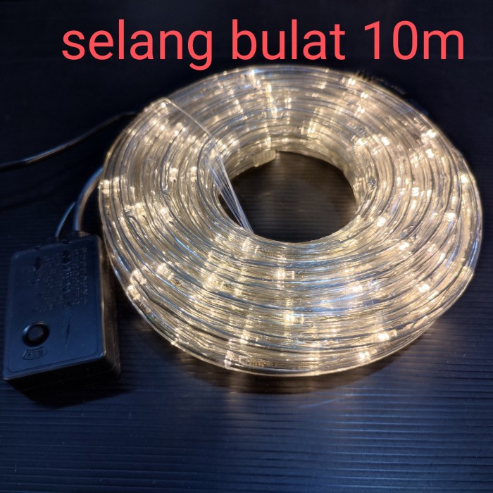 Terbaru Led Strip Lampu Selang Hias Bulat Paket 10M Warm White Dekor Dekorasi Promo Terlaris Eld