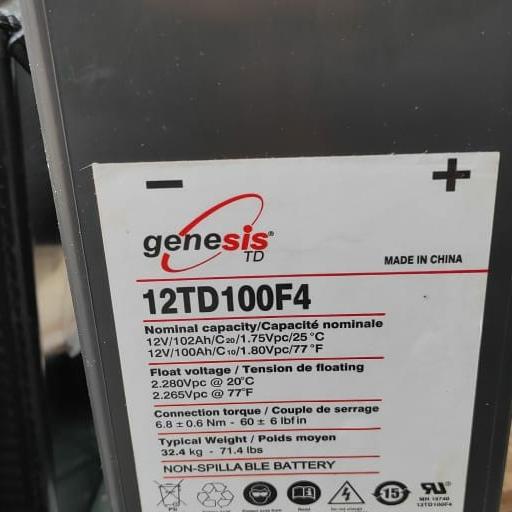 Ready Stock Aki Vrla 100Ah 12V Merk Genesis 2Nd Good Battery Bergaransi Cargo