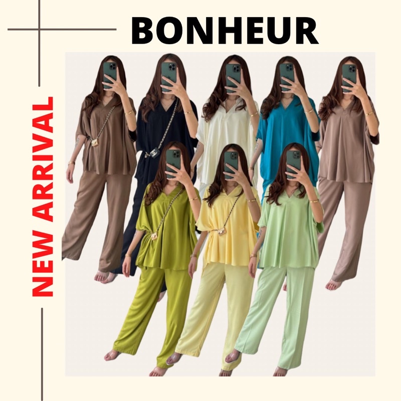 Ce Homewear Bonheur / Aeon Set / Oneset / Setelan Wanita / Setelan Rayon