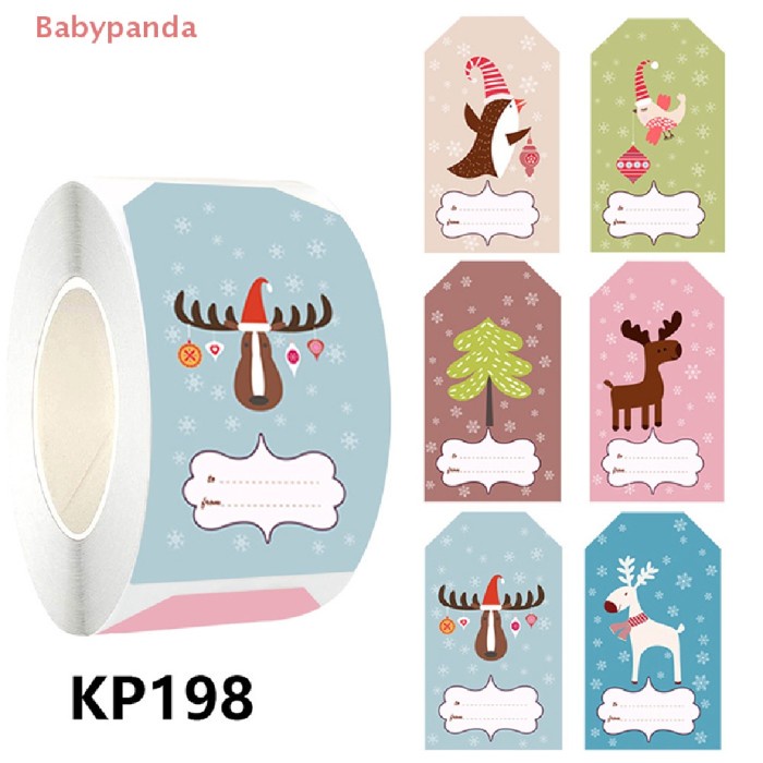 

[Babypanda] 250pcs/roll Tahun Baru Pohon Natal Elk Candy Bag Sealing Limited Stock