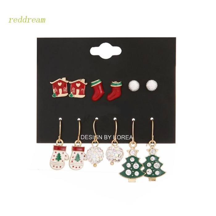 

Redd 6 Pasang Anting Tusuk Wanita Desain Sarung Tanganrumahpohon Natal Limited Stock