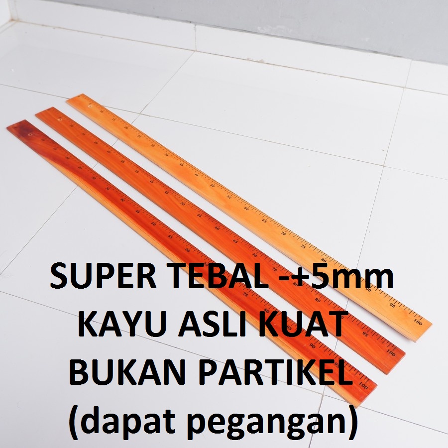 

Penggaris Kayu 1 Meter Tebal 4-5mm - 1 Buah