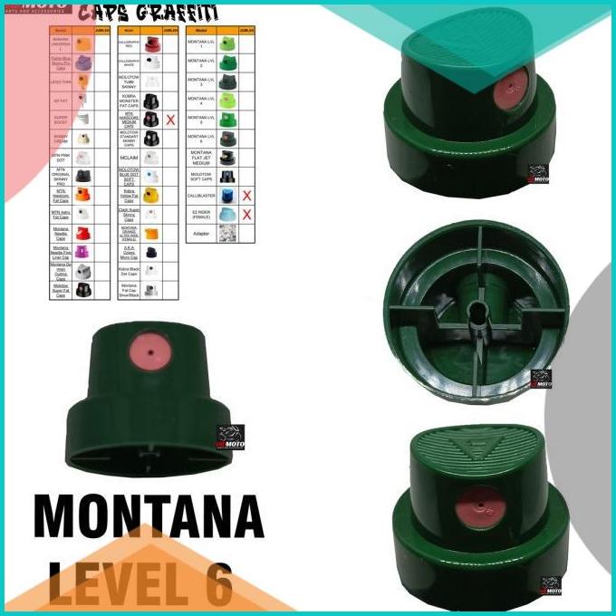 Caps MONTANA LEVEL 6 Grafiti spray paints/MONTANA LEVEL 6/Caps Grafiti