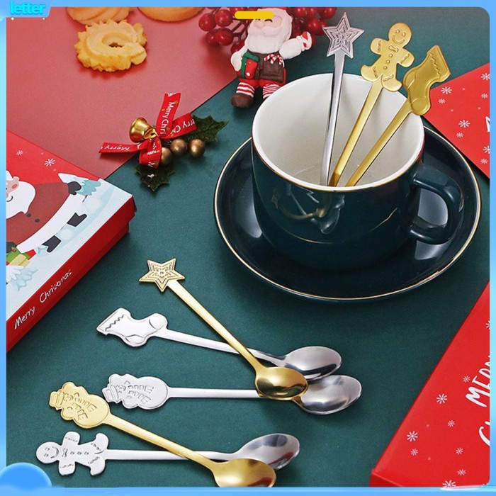 

Let 4PCS Sendok Natal Desserts Xmas Supplies Stainless Steel Snowman Limited Stock