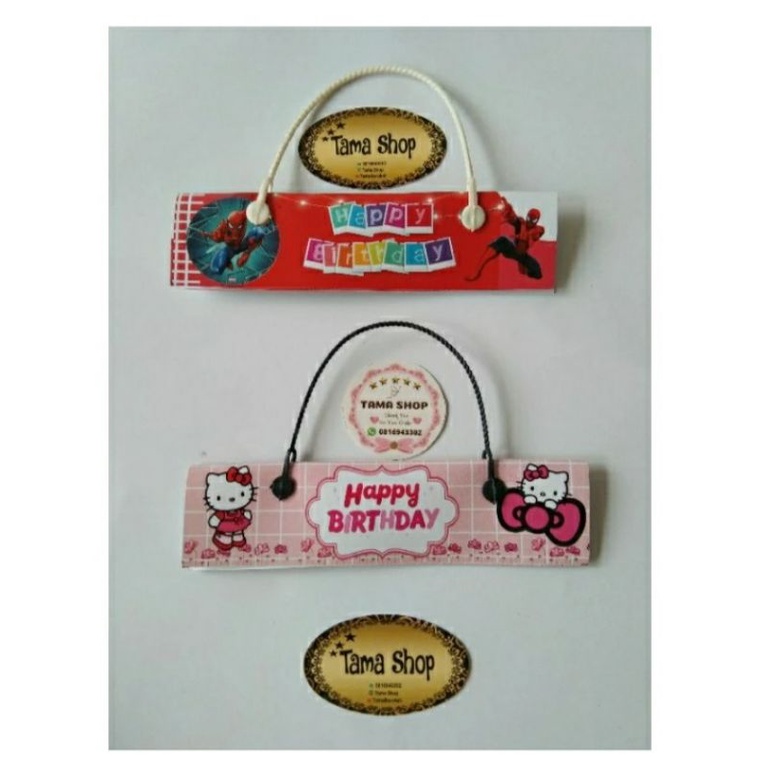 

Tali Hangtag label Ultah, ulang tahun, souvenir, buket uk. 15x4cm