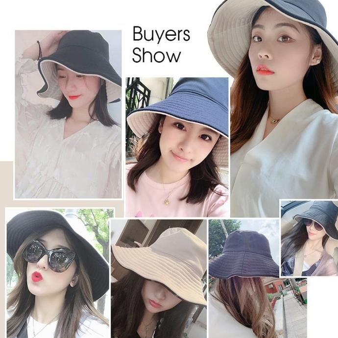 Terbaik Uv Protection Hat Uv Cover Hat Topi Anti Sinar Uv Wanita Pria Matahari Stok Terbatas