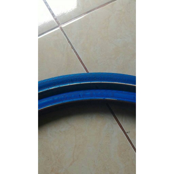 BAN LUAR FIXIE 700X23 LUCKY STONE BIRU ORIGINAL