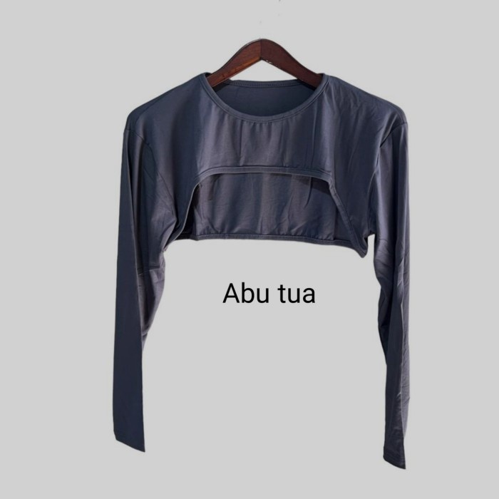 Manset Tangan Sambung Bolero/Manset Long Bolero Crop Top Muslimah