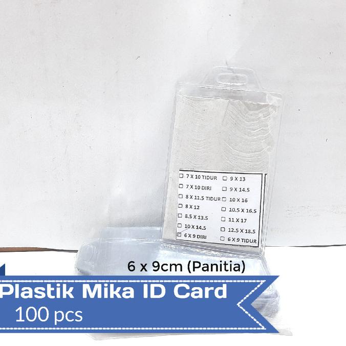 

Plastik Mika Name Tag ID Card 100pcs
