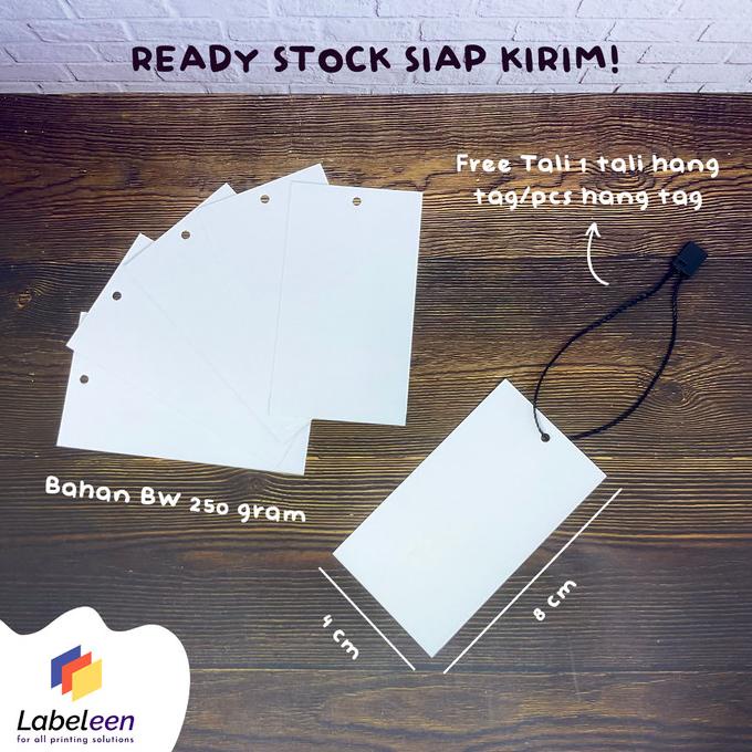 

Hang tag polos putih BW 250 gram murah | FREE tali hang tag!