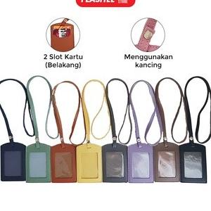 

Lanyard ID Card Holder Name Tag Kulit Sintetis Termurah Tali Kancing