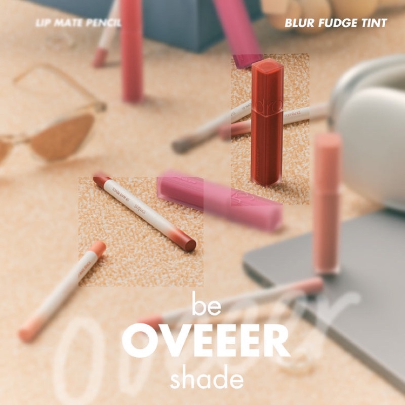[PREMIUM] BEST PRODUCT [NEW SHADE-READY STOCK] ROM&ND ROMAND BE OVEEER SHADE BLUR FUDGE TINT LIPTINT