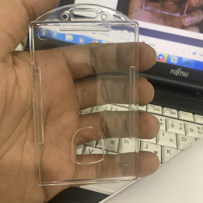 

casing id card holder bening transparant bening tempat id card