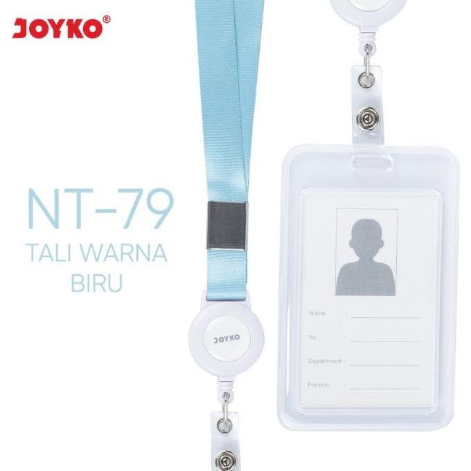 

Name Tag + Tali + Yoyo Tempat ID Card Holder Joyko NT-79 Blue