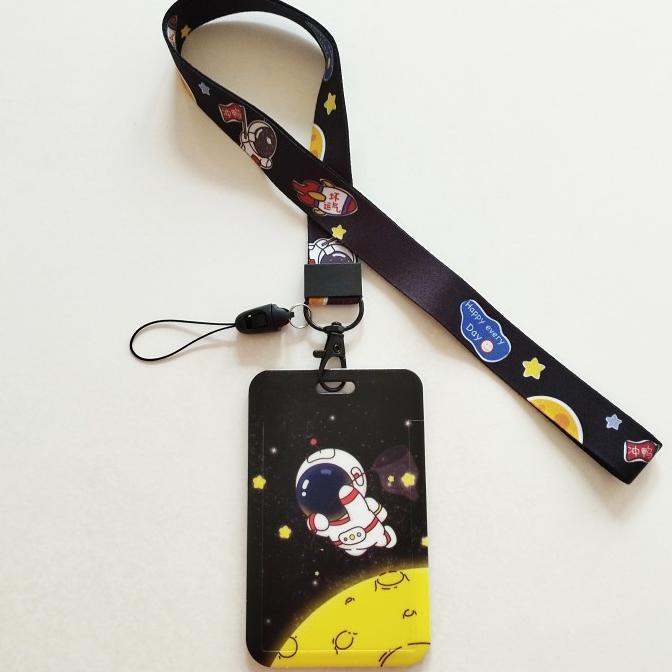 

Astronout ID Card Holder Lanyard 1 Name Tag Astronaut Astronot
