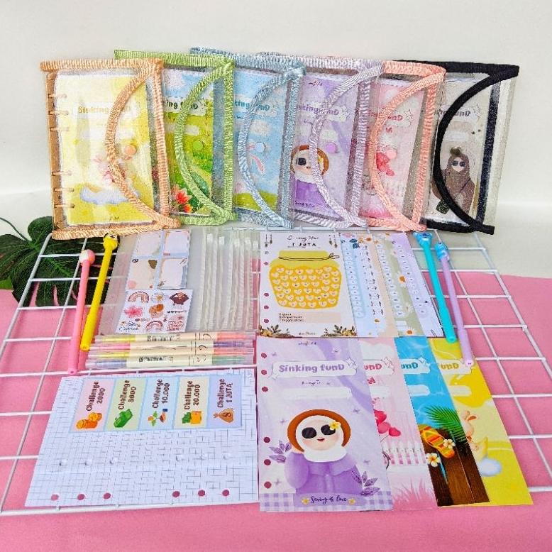 Trend - A6 BINDER KEUANGAN / MONEY BINDER / Paket binder sinking fund / binder A6 / binder sequin da