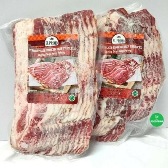 

EL PRIMO SMOKED BEEF US SHORTPLATE 500GR | DAGING ASAP SAPI SLICE TESSAANDRI