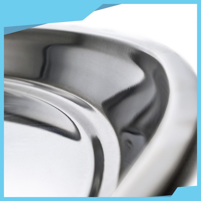 NAMPAN BULAT / BAKI BUNDAR WADAH SAJI STAINLESS POLO 50 CM KOMODO