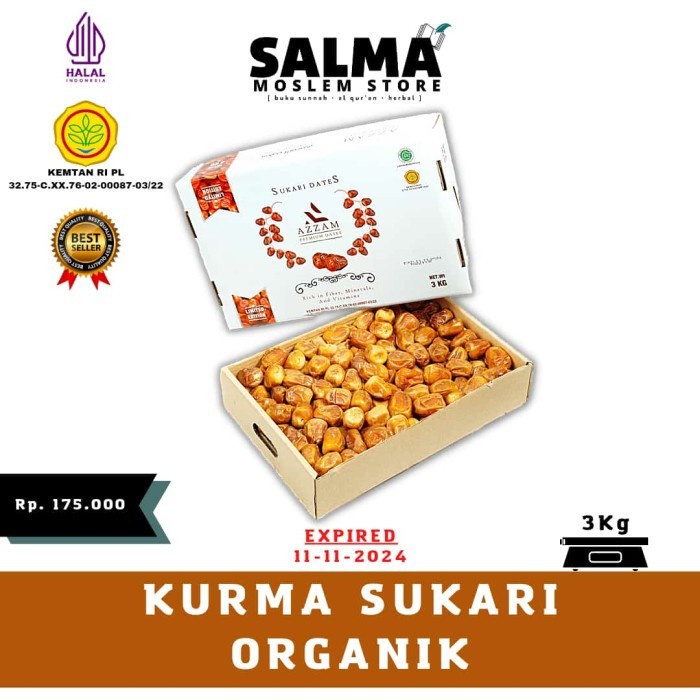 

Kurma sukari premium 3kg castle farm korma sukkari basah