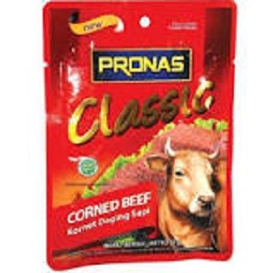 

pronas corned beef original chilli cheese sachet 50 gr 1 karton