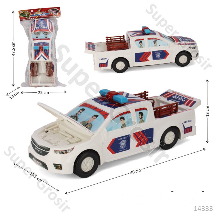 Mainan Anak Mainan Mobil Polisi Mobil Pick Up 40 cm F/C Mobil Dinas Super Car
