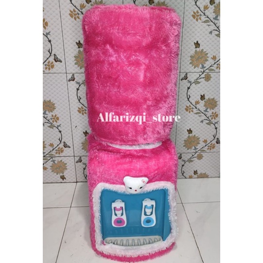 1 Set Sarung galon polos+Sarung dispenser bulu rasfur