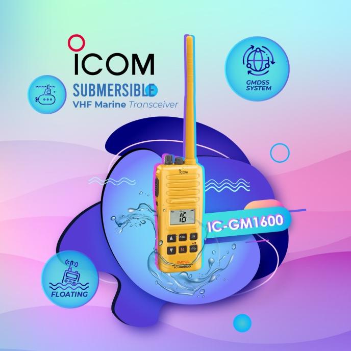 Icom IC-GM1600E VHF Marine Transceiver Survival Craft 2 Way Radio HT