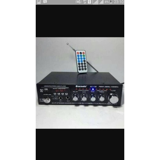 Amplifier Acoustic Ac.136 AC/DC USB,RADIO,KARAUKE