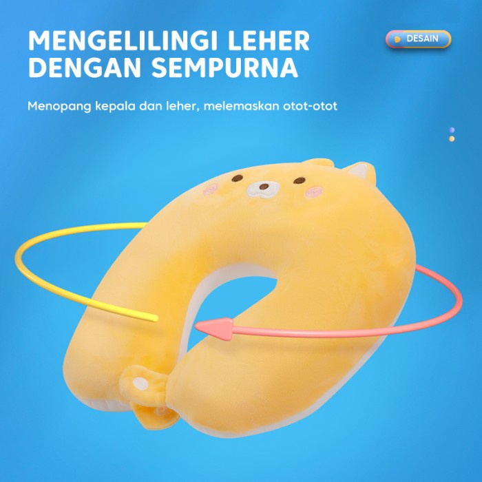 Kkv Sladko Animal Pilow Bantal Leher Travel Multifungsi Bantal Boneka