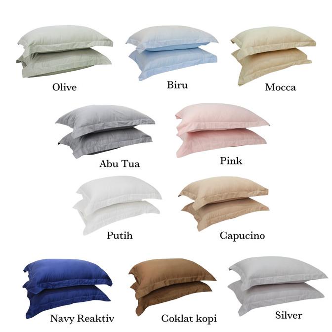 sarung bantal katun jepang polos